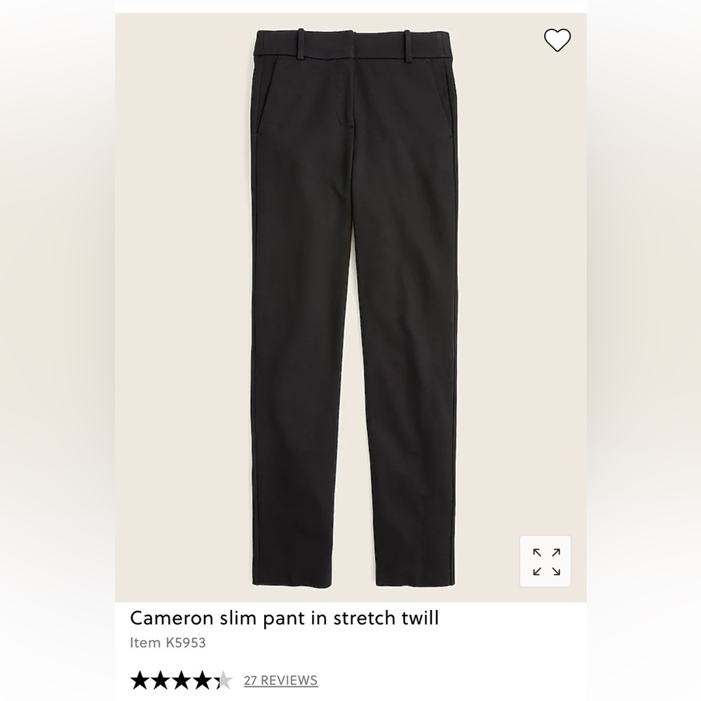 J Crew Cameron Pants NWT